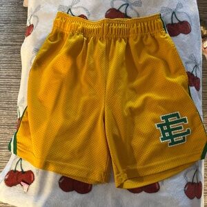 Eric Emanuel Yellow Mesh Shorts